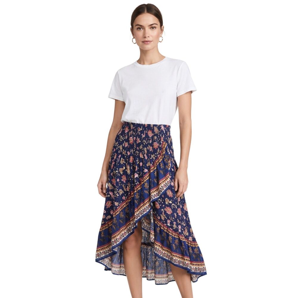 Rusty Dusty Floral High Low Skirt Small